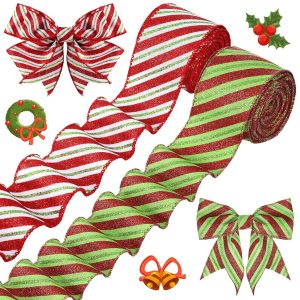 christmas-glitter-ribbon-set-red-green-colors