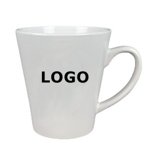 V Shape Ceramic Coffee Mug 12oz Custom Logo