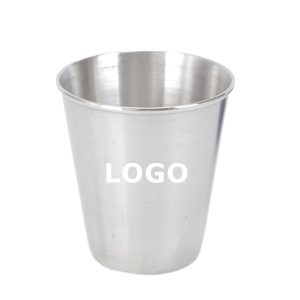 Custom Laser Etched Stainless Steel Shot Glass Logo Sample