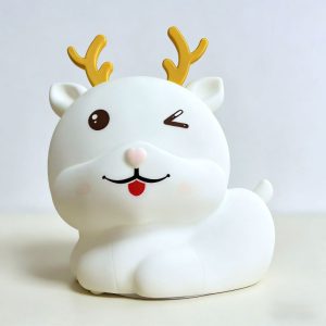 Reindeer silicone tap night light white background