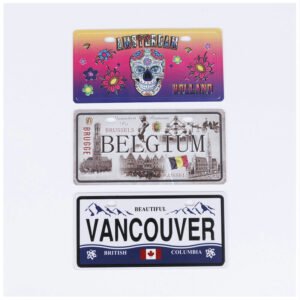 Custom aluminum license plate with personalized design