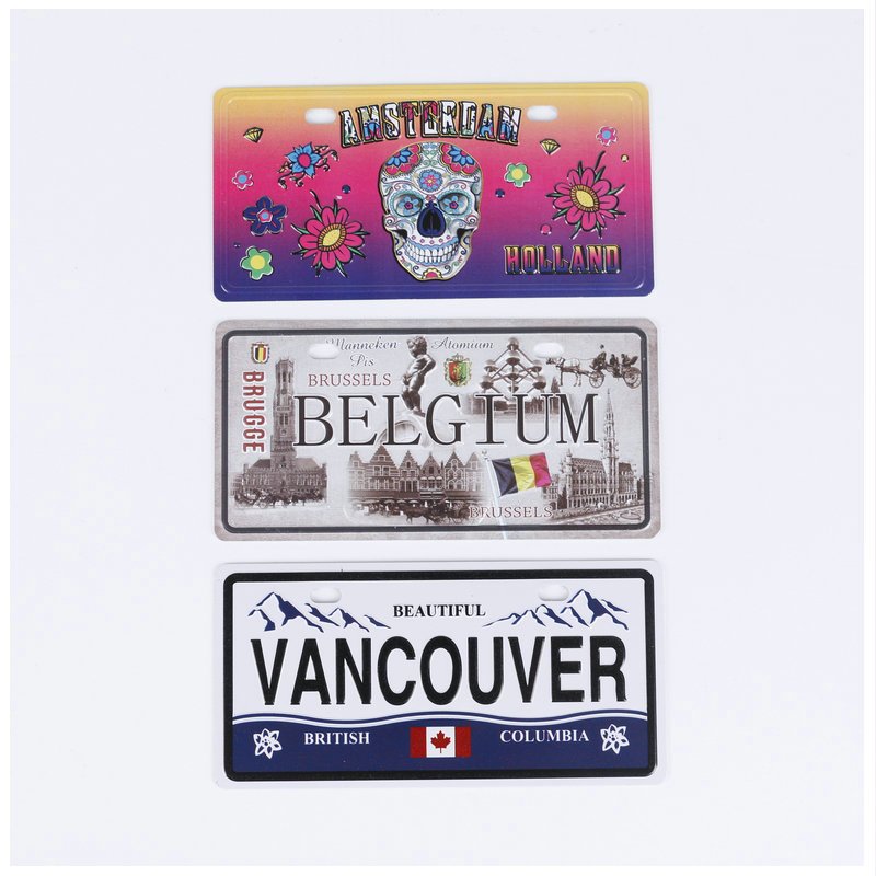 Custom aluminum license plate with personalized design