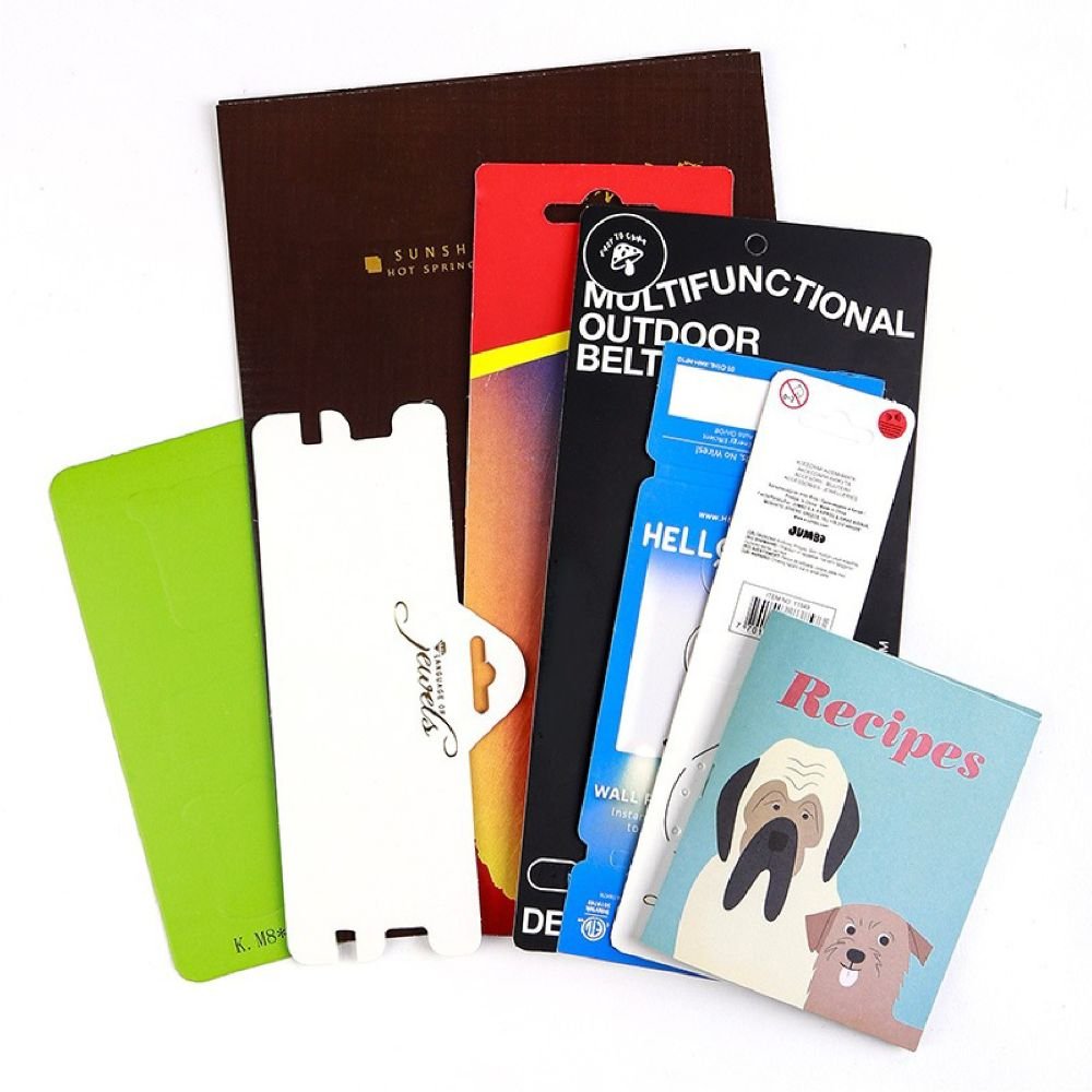 Custom printed paper cards for product packaging