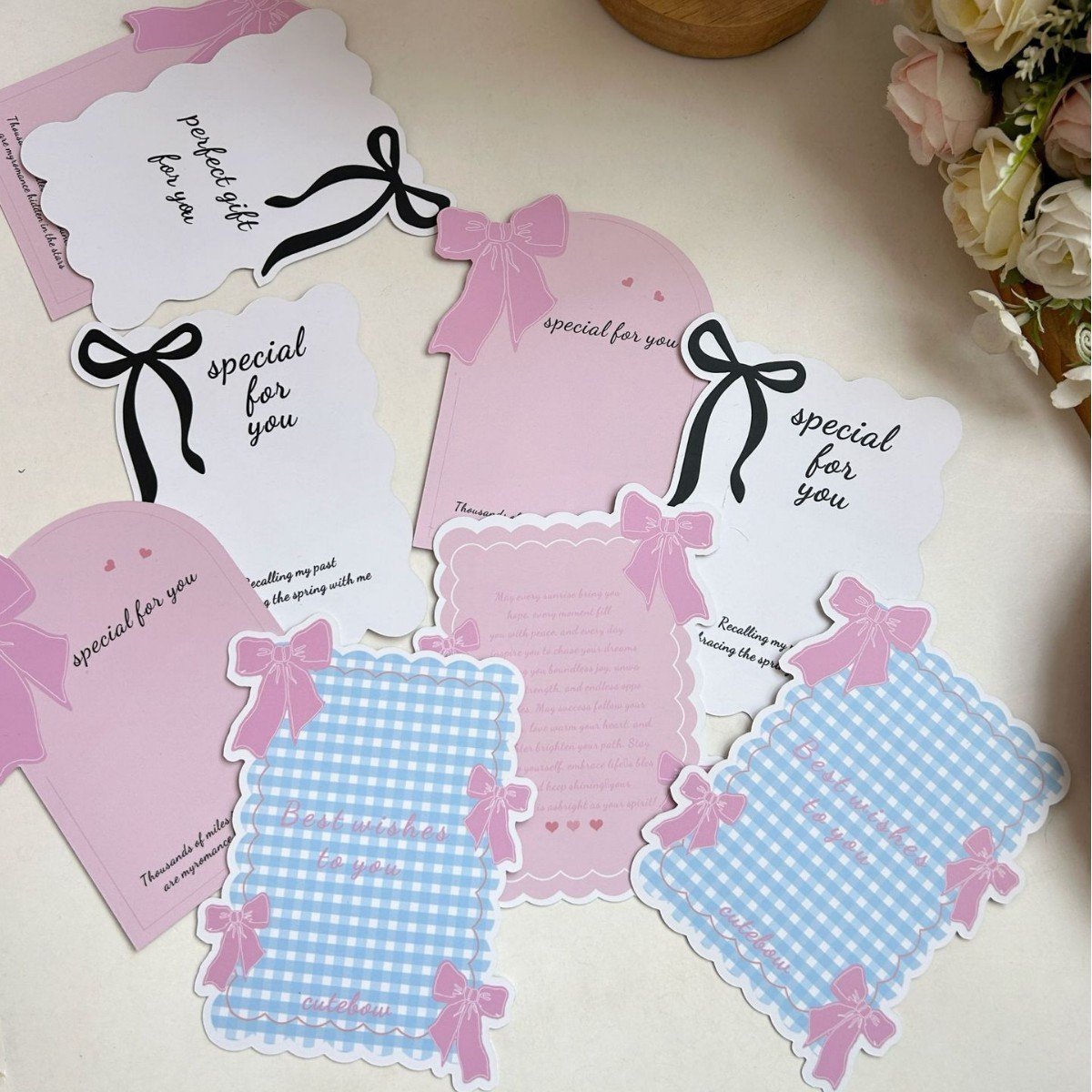 Custom die cut paper card with printed logo